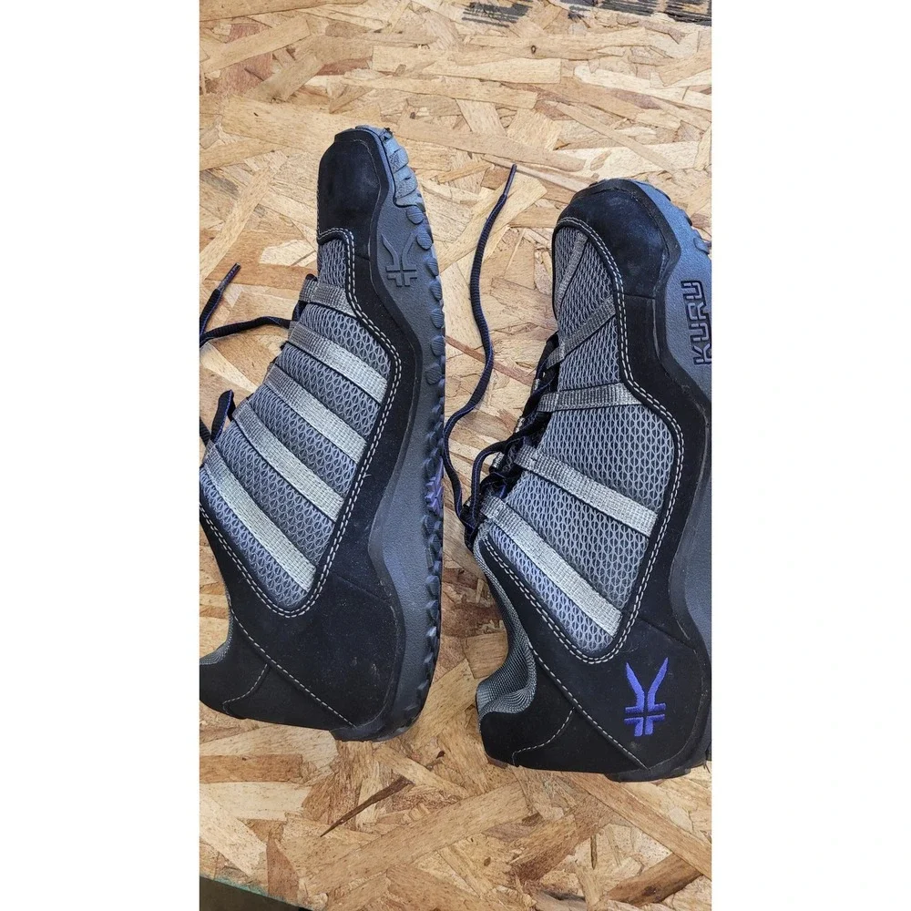Kuru Quantum Womens 9 Grey Black Purple Mesh Walking Shoes 200625